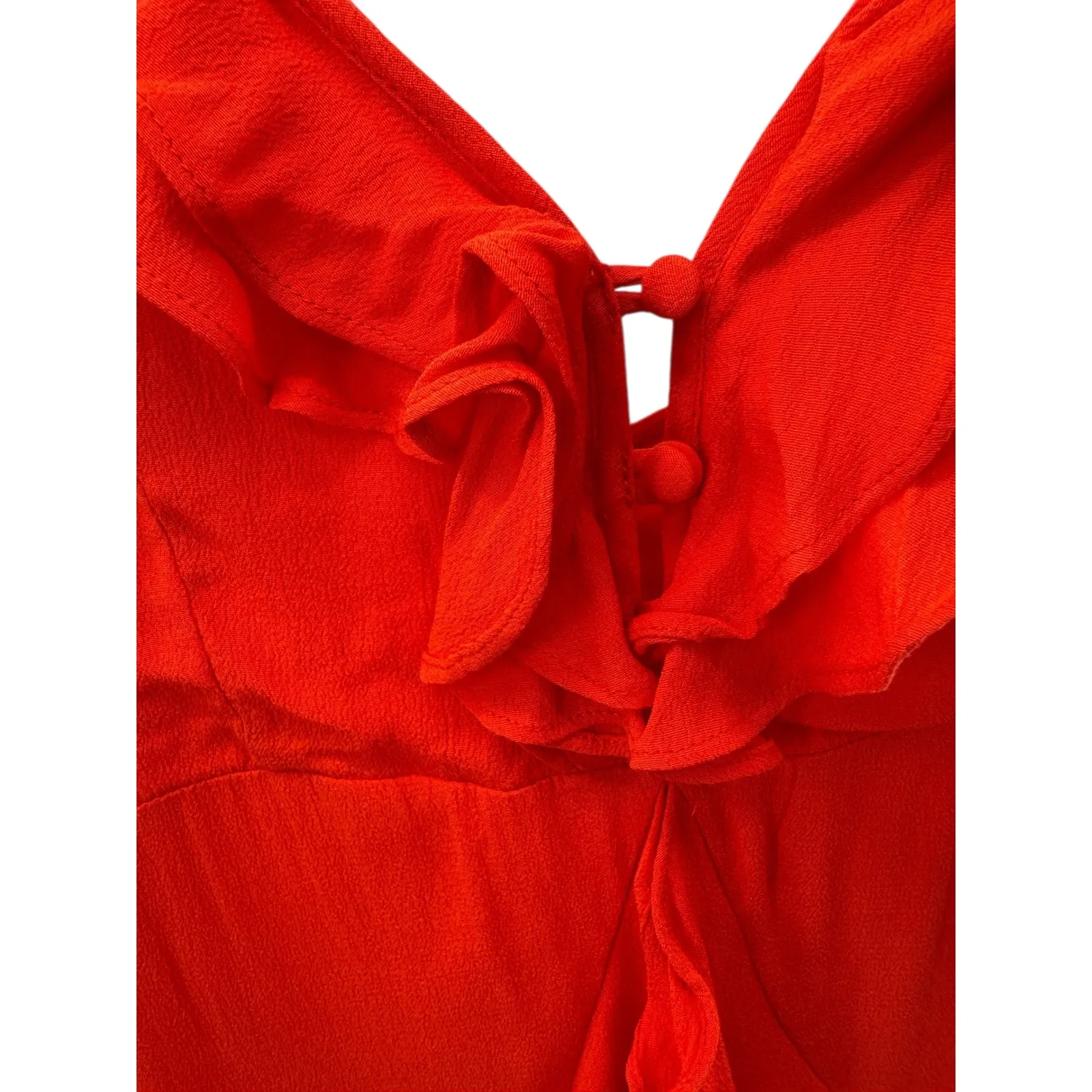 NWT Dress Forum‎ Los Angeles Red Ruffle Mini Dress Party Cocktail Size M - Image 3