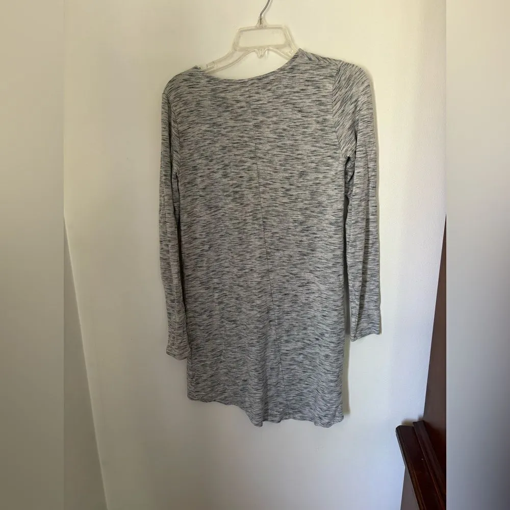 Abercrombie long sleeve gray t shirt dress with pocket S - Image 10