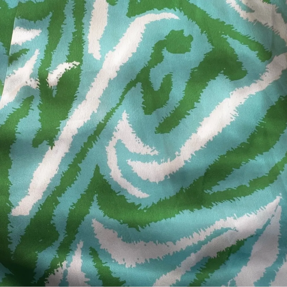Target x DVF Long Satin Disco Zebra Green Robe - Image 3