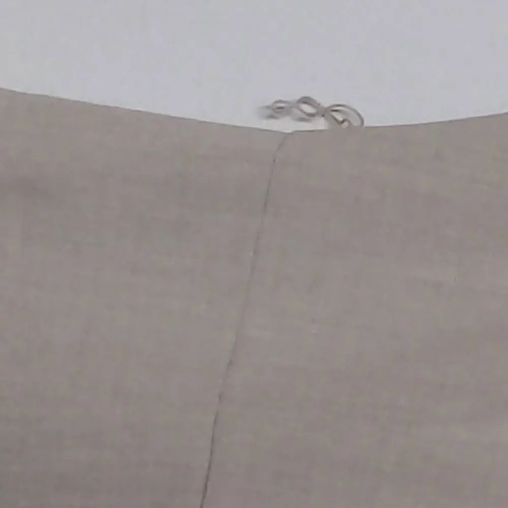 Calvin Klein Sheath Dress Beige Tan Stretch Jewel Neck Sleeveless Ruffle 6 - Image 4