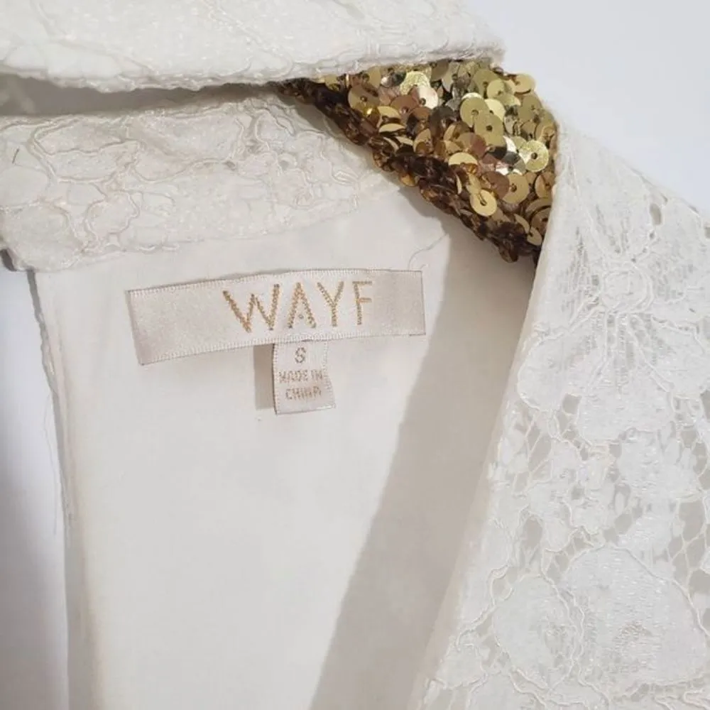 WAYF White Lace‎ Choker Bell Sleeve Blouse - Image 5