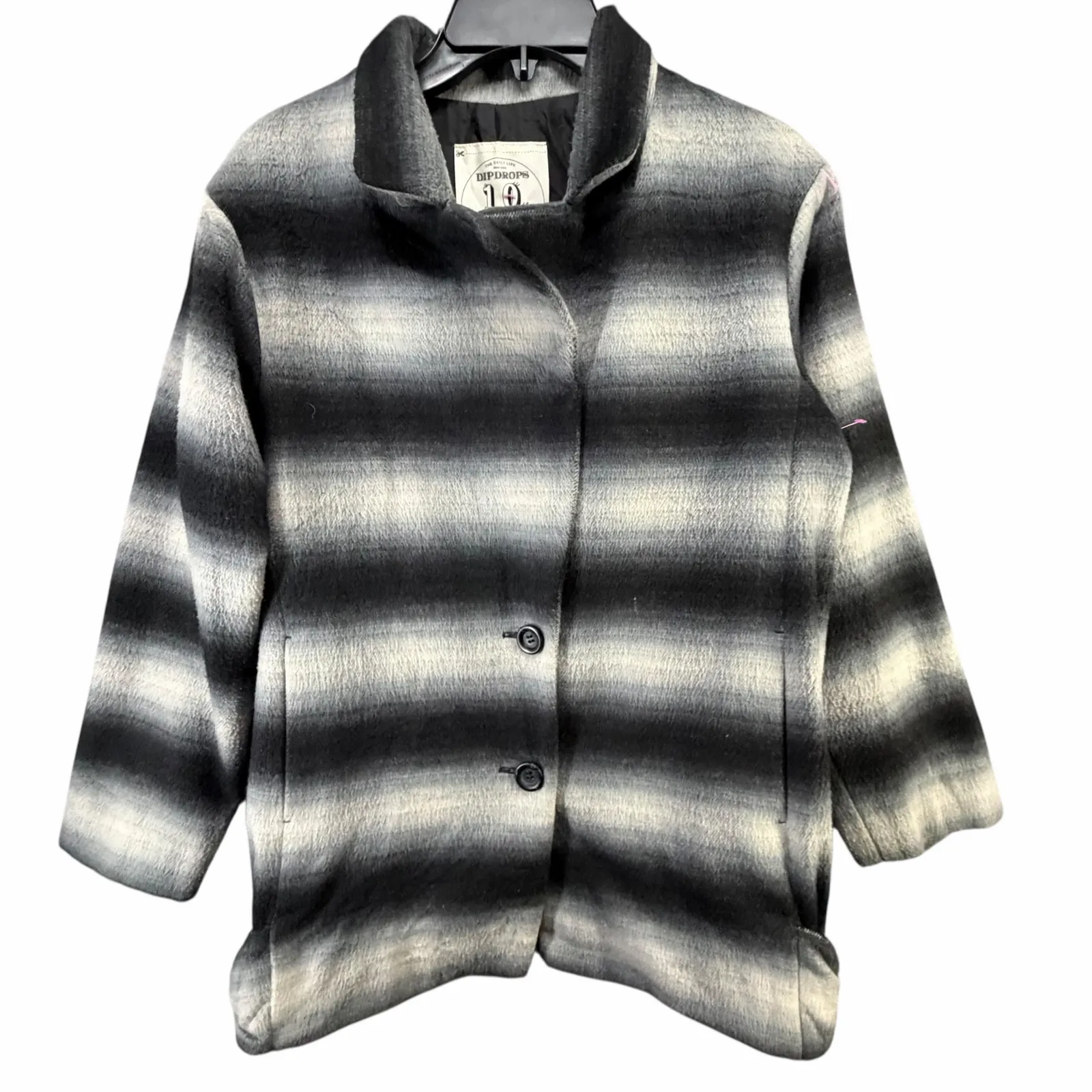 Dipdrops 10th Anniversary Stripe Jacket M Black White Gray Ombre Striped Japan Size M - Image 2