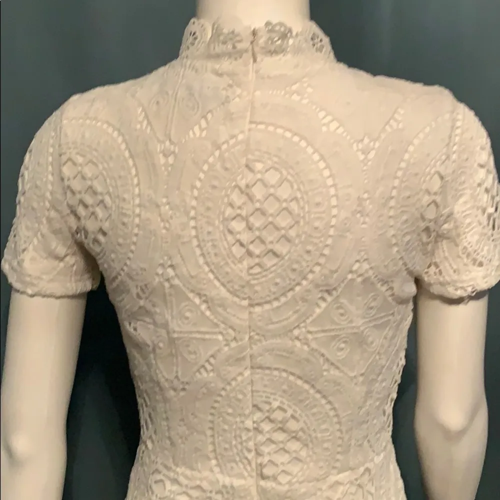 Missguided White crocheted short sleeve dress - Image 7