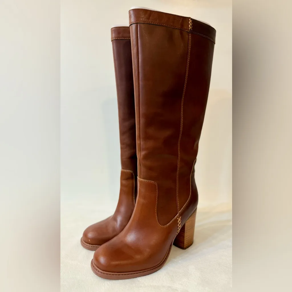 Kelsi Dagger Brooklyn Lodge Leather Tall Boot in Peanut Brown Size 9 - Image 3