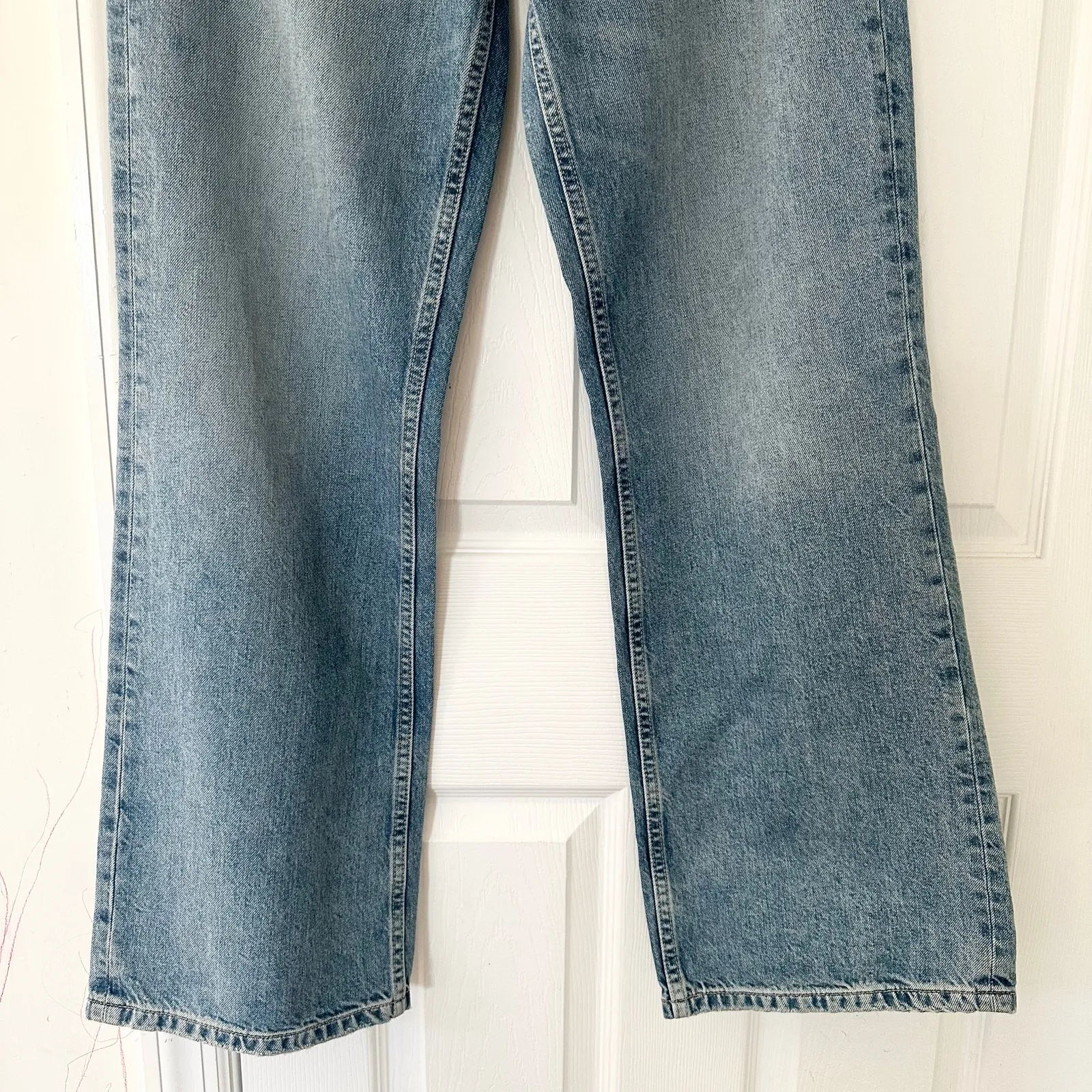 Allsaints Relaxed Fit Wide Leg Indigo Blue W063EB Denim Jeans Waist 26 W063EB - Image 3