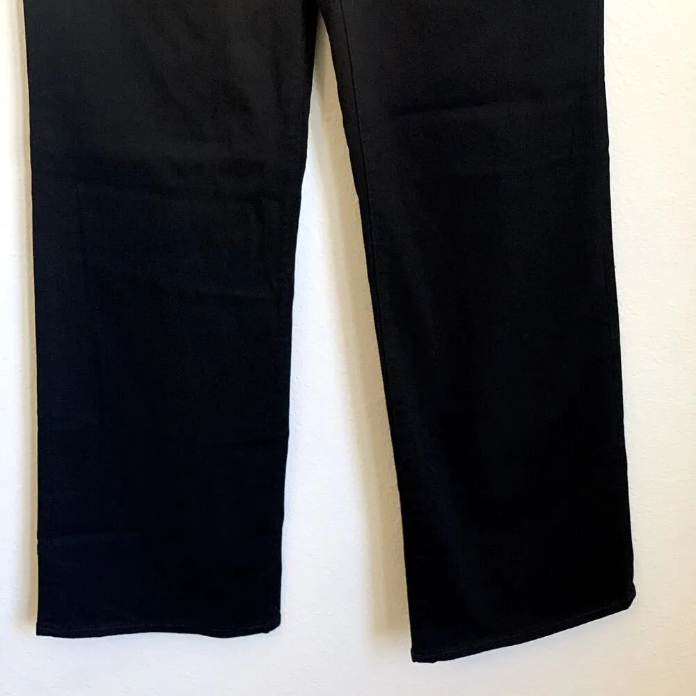 NWT J.Crew Factory Wide-leg Full-length Jean All-day Stretch in Black BU832 - Image 6