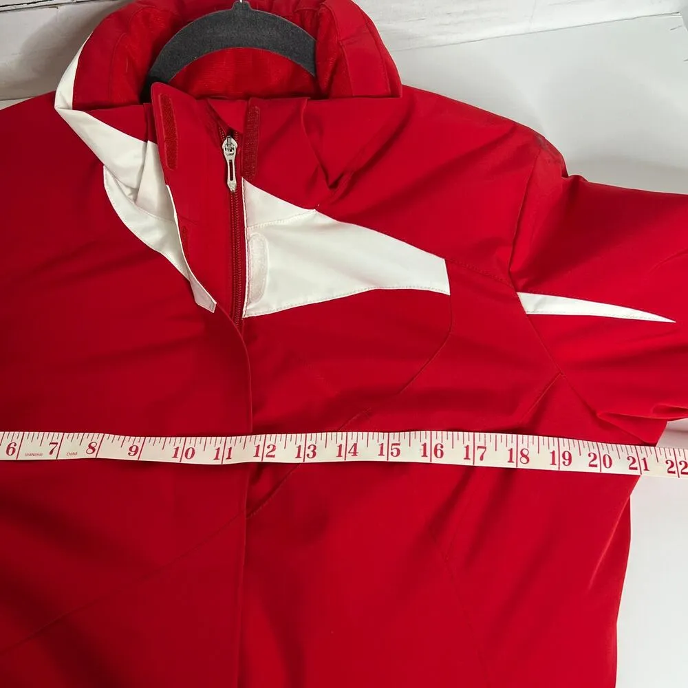 Spyder Amp Winter Ski Jacket Red White Women's Size 12 - Image 8
