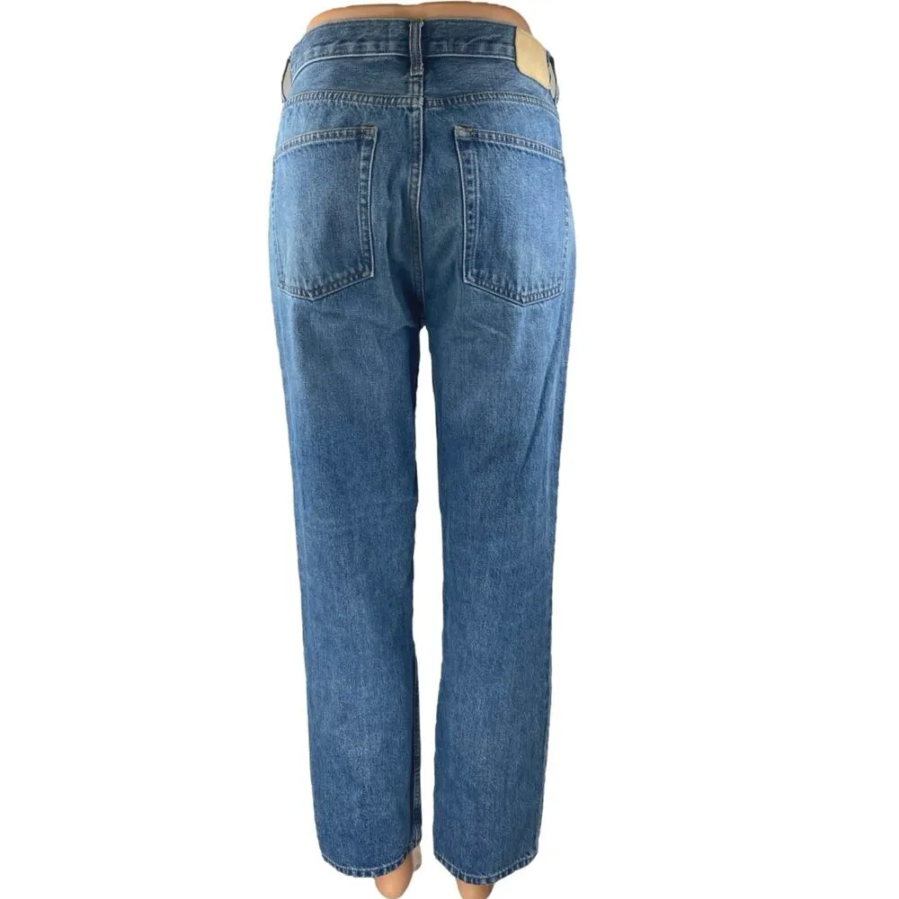 Everlane 90's Cheeky Women's Blue High Waisted Straight Leg Denim Jeans Pants 29 - Image 3