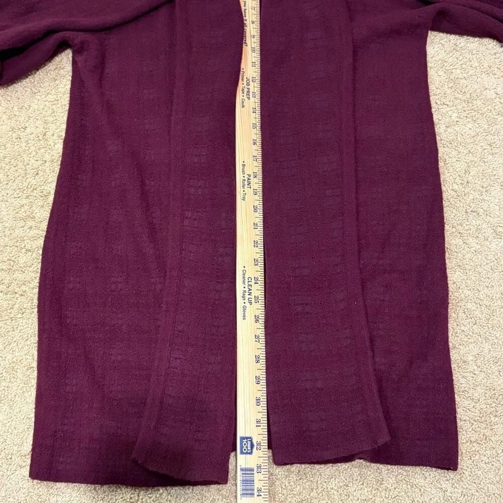 Ann Taylor open front wine burgundy coatigan cardigan size M‎ - Image 8