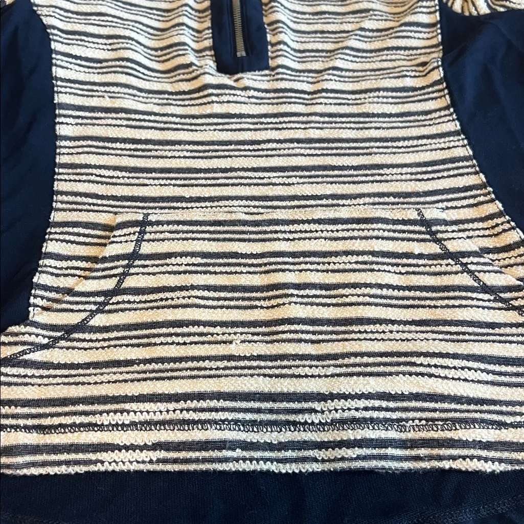 Ruby Rd Textured Striped Quarter Zip Blue Size Medium - Image 7