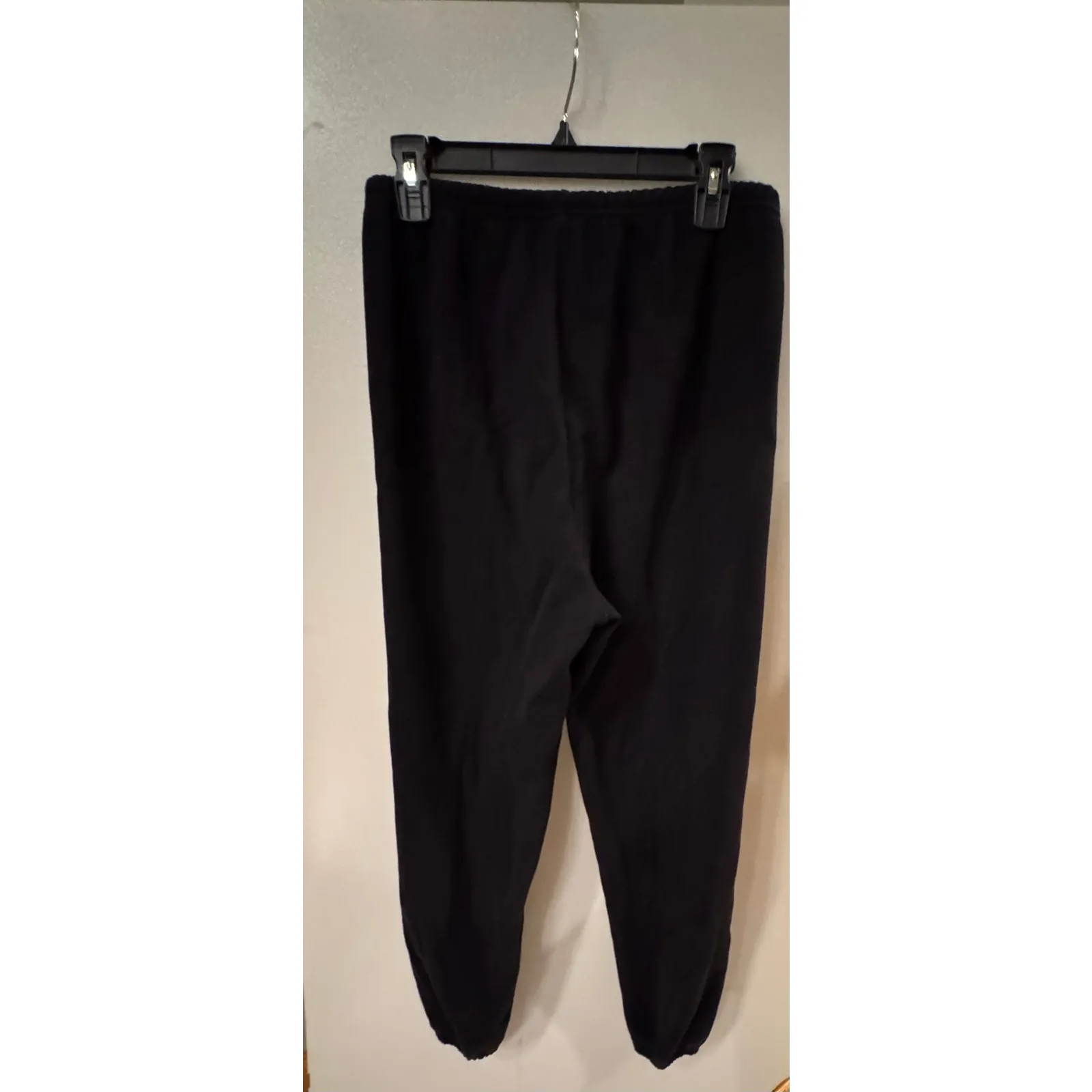 SKIMS Black Cotton Fleece Classic Jogger Pants - Size Small - Image 3