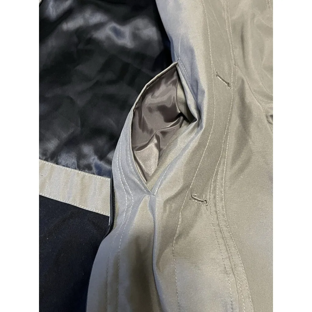 Lauren Ralph Lauren‎ Khaki Classic Belted Trench Coat Overcoat Size 40L City - Image 7