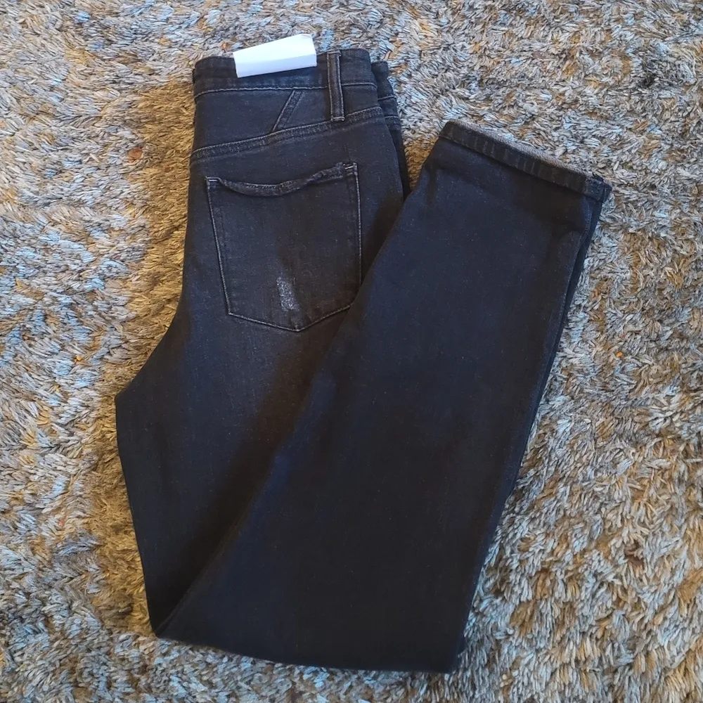 NWT! BP. Nordstrom Black Distressed Tapered Leg High Rise Mom Jeans 30 - Image 8