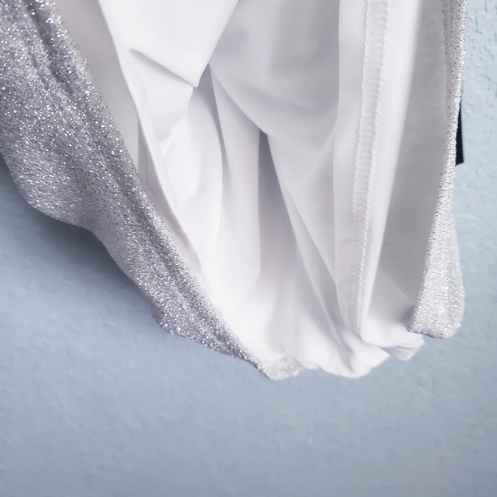 Lulus Night With The Stars Sparkly Silver Plunge Neck Cutout Mini Dress - Image 10