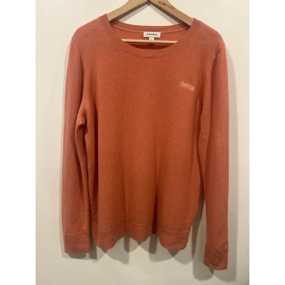 Auntie Lux Cashmere Nordstrom Sweater Peach L 
Gift Holiday - Image 7