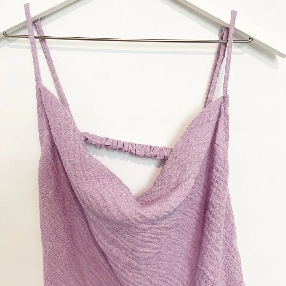 ASOS Petite Cutout Open Back Mini Dress in Purple Vacation Beachy Summer Size 12 - Image 2