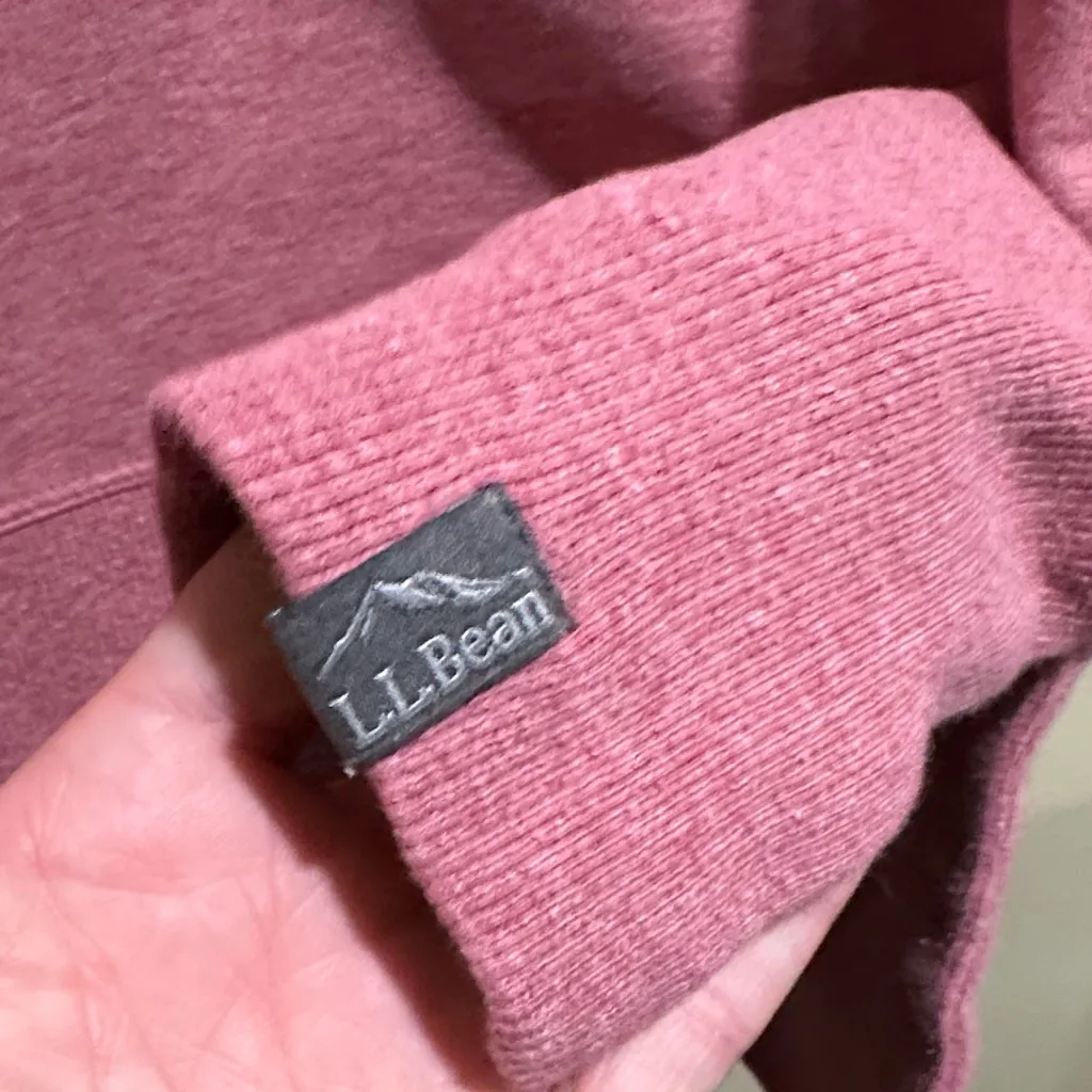L.L. Bean Women's Size Small Heathered Pink Pullover Sweatshirt - Image 3