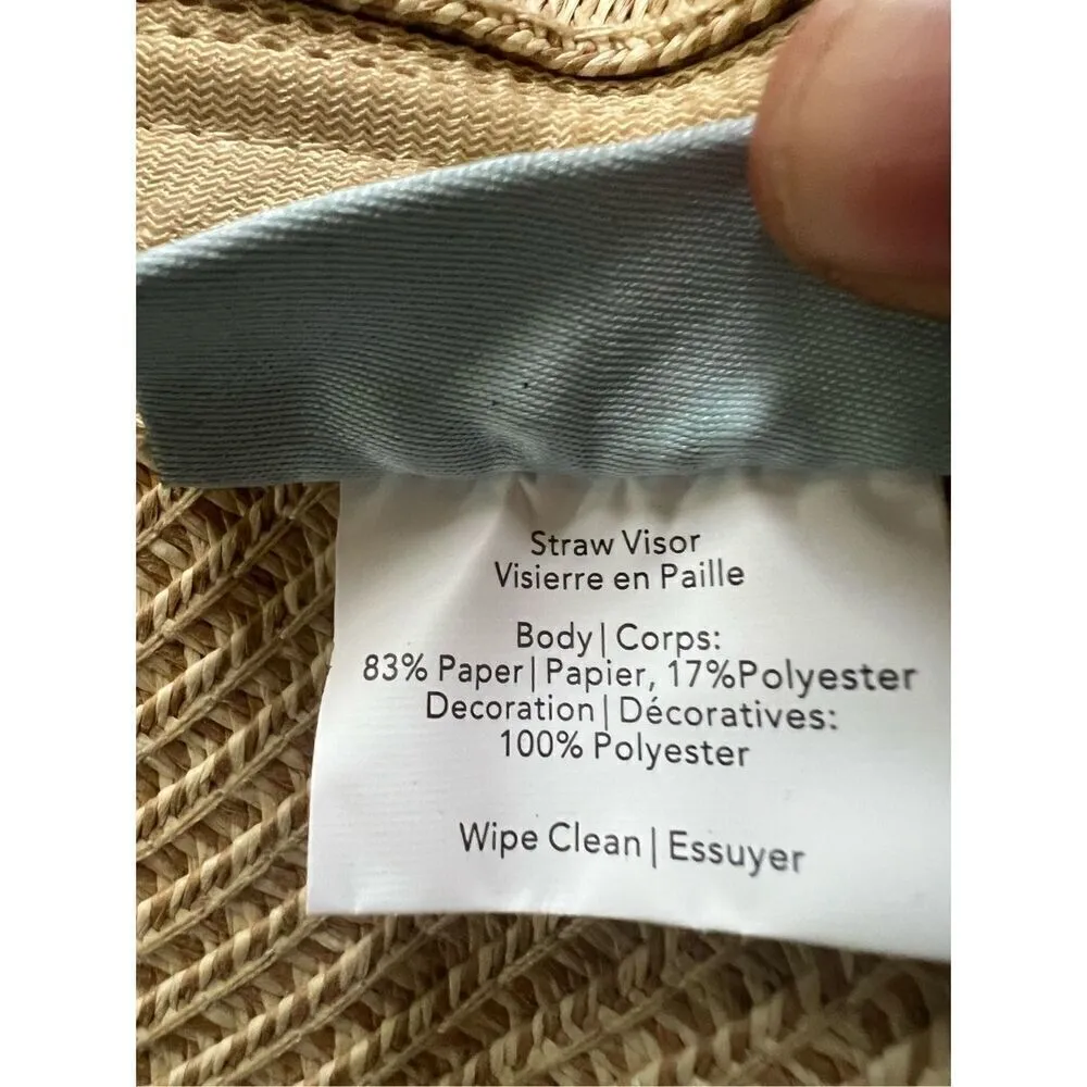 NWT! Aynil Foldable Straw Sun Visor Tan - Image 6