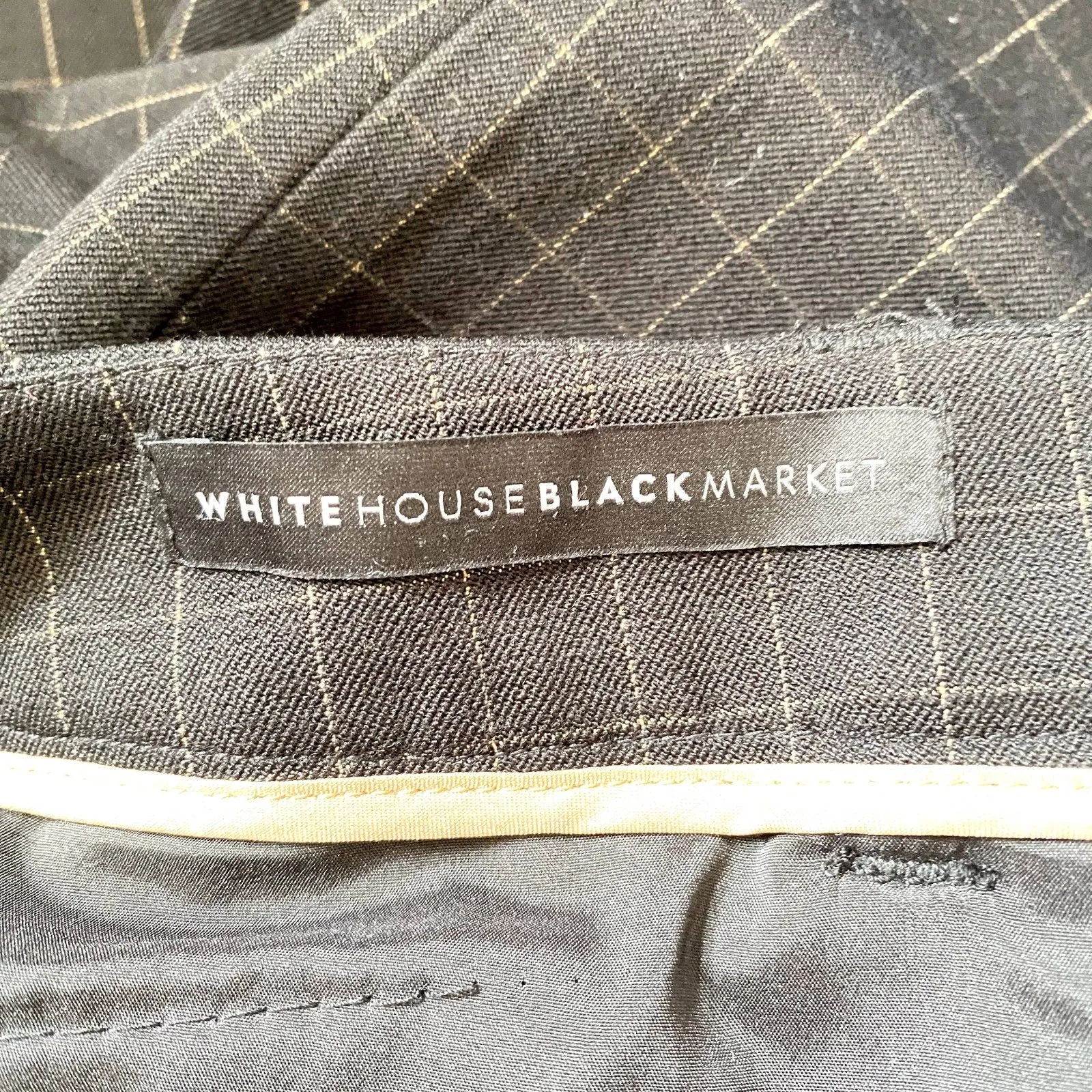 White House Black Market The Slim Ankle Trouser‎ Pants Windowpane Plaid Size 2 - Image 6