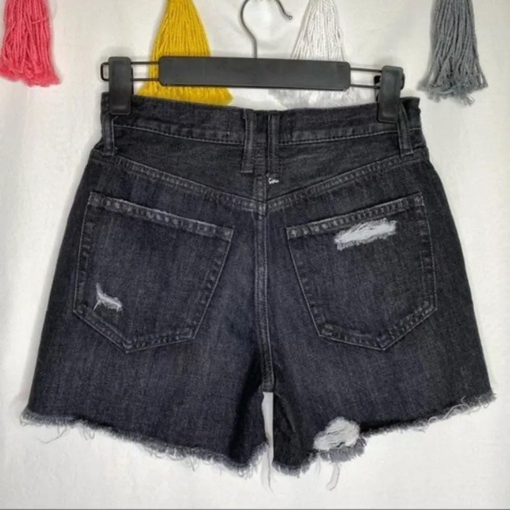 Free People NWT Makai Distressed Cut-Off Shorts in Black - Image 9