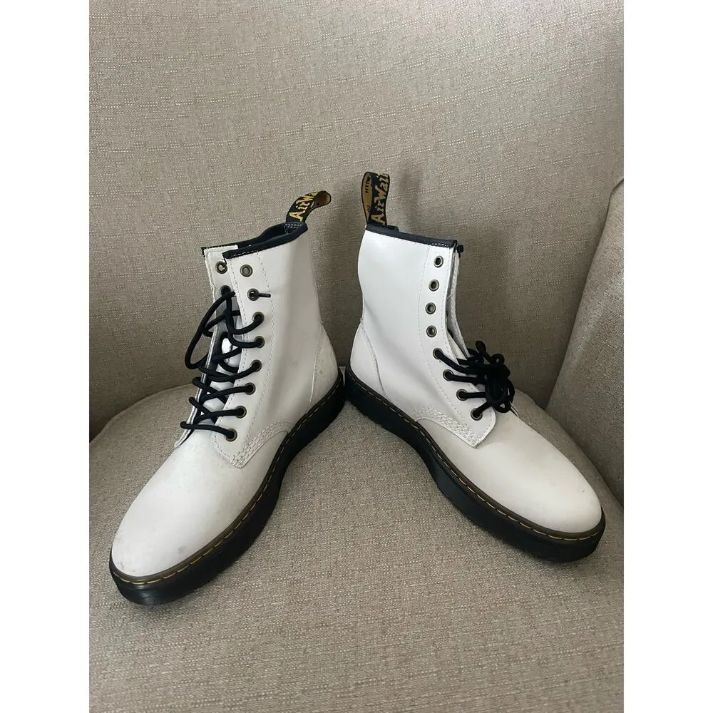 Doc Martens ZAVALA Combat Boot, white , S53, Sz 9 - Image 3