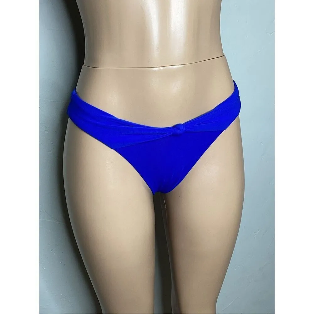 New. Robin Piccone blue teeny knotted bikini. XS. RETAILS $209 - Image 9