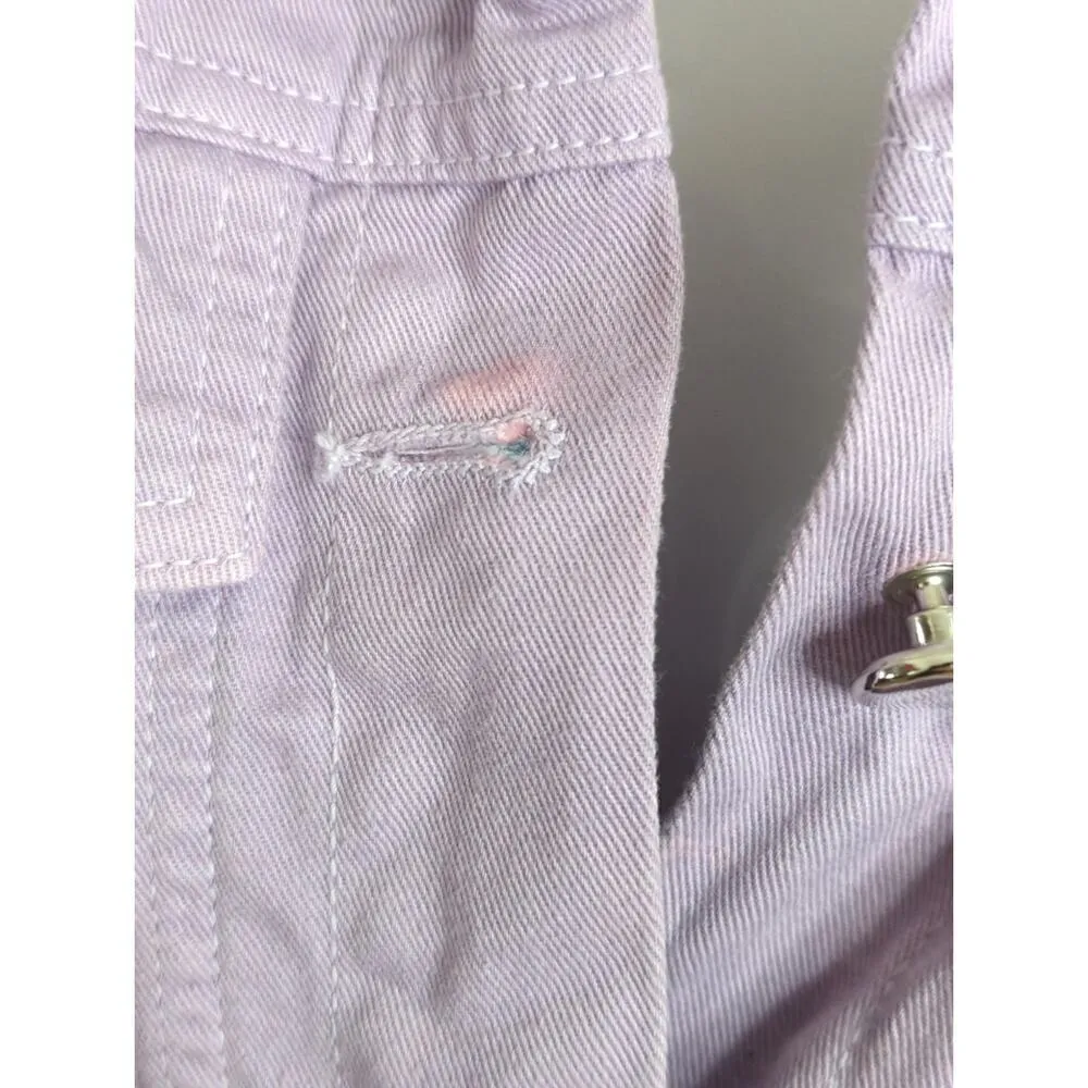 Rachel Comey Women's Solid Long Sleeve Button Front Denim Jacket Purple Size 6 - Image 10