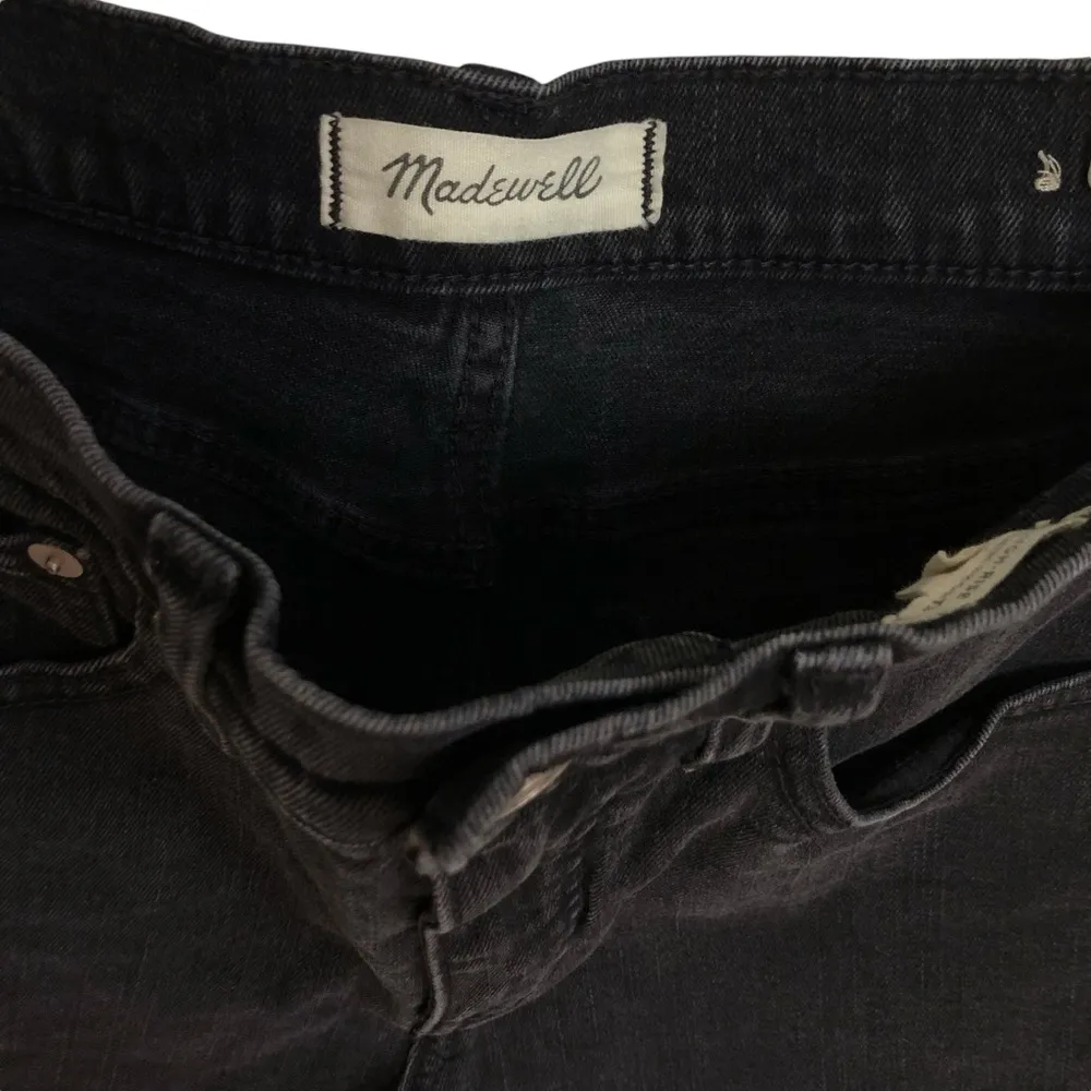 Madewell High Rise Denim Jean Shorts Lunar Wash Black 23 Cut Off Casual K6156 - Image 3