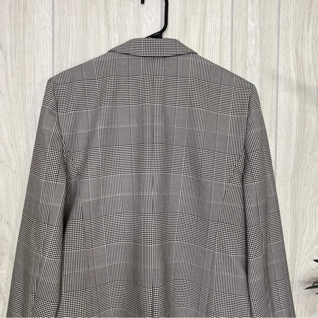 J. Crew Dover Glen Plaid Lined Double Breasted Blazer Jacket size 12 - Image 5