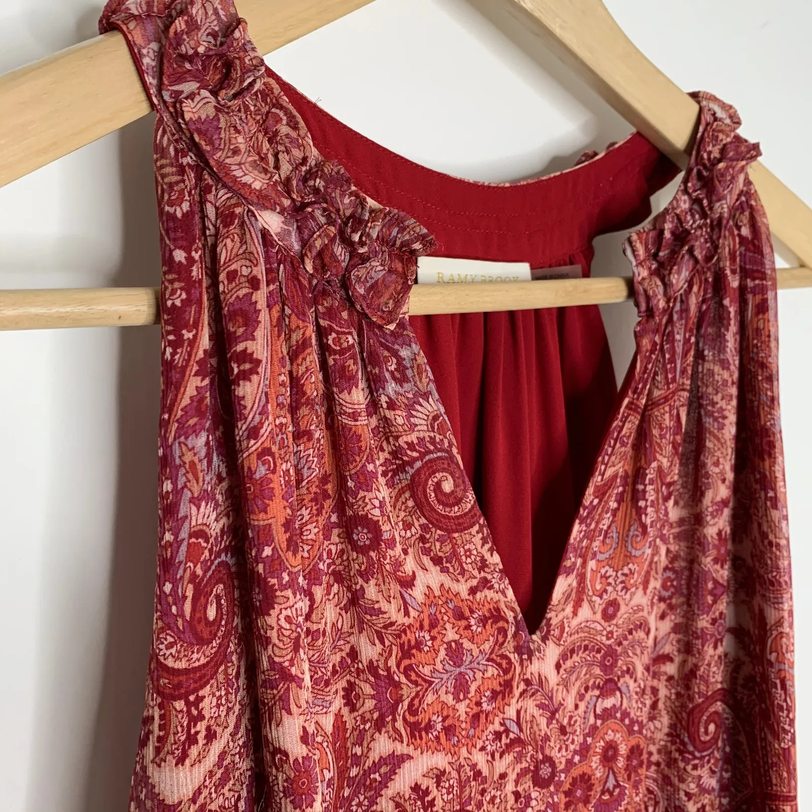 Ramy Brook Jolene Sleeveless Silk Paisley-Print Midi Dress Womens XS - Image 7