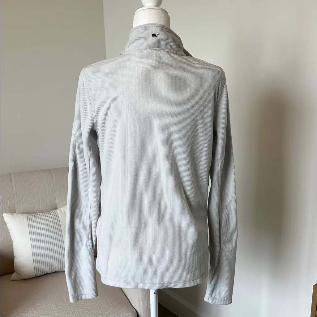 Vineyard Vines Gray Aqua Quarter-Zip Waffle Long Sleeve Pullover Shep Shirt - Image 5