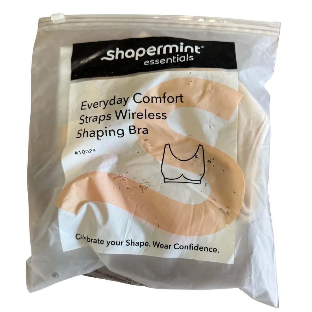 Shapermint Essentials Everyday Comfort Straps Wireless Shaper Bra Chai NWT Small Tan - Image 7