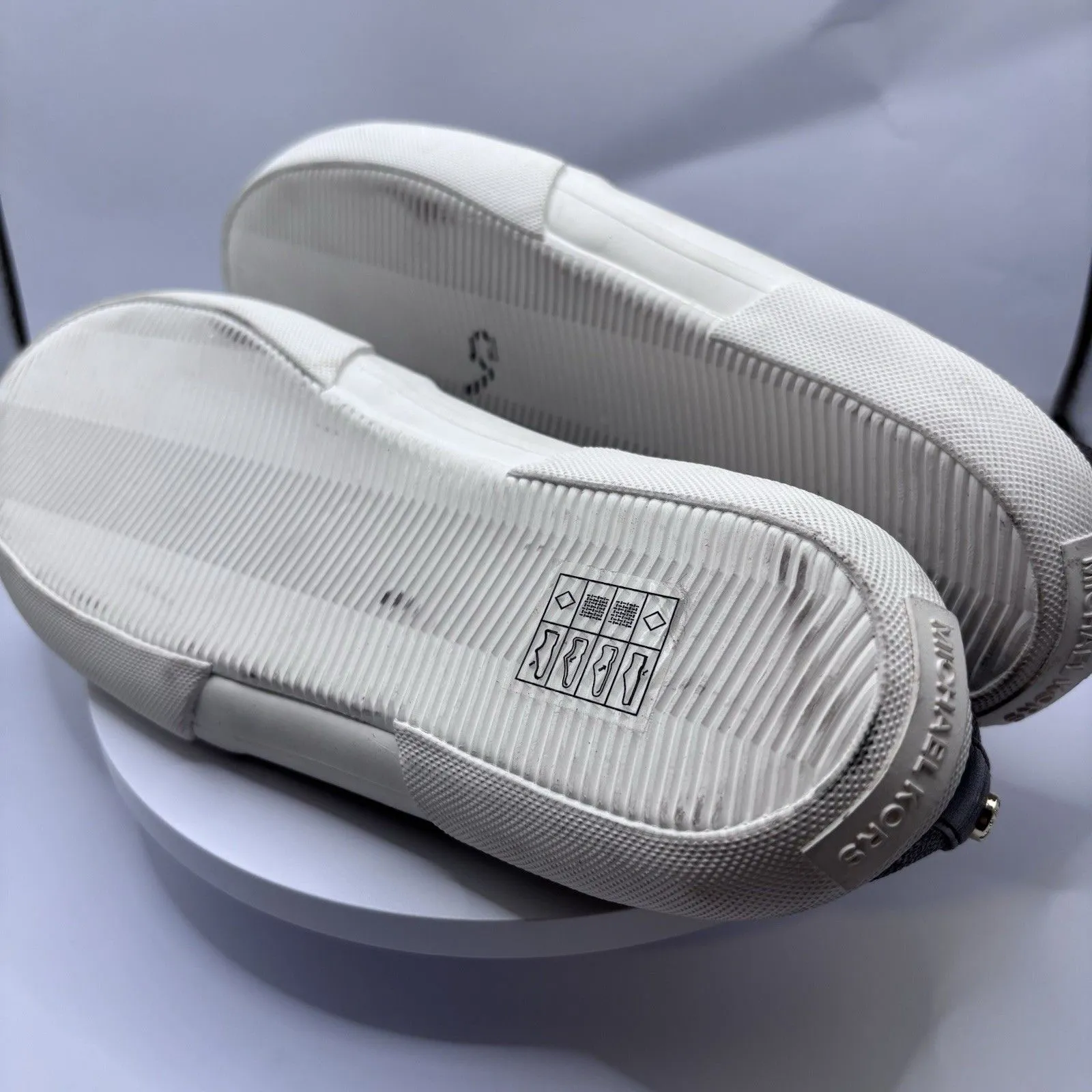 Michael Kors Keaton MK Signature Logo Flat Slip-On Brown Sneakers Women Size 8M - Image 8