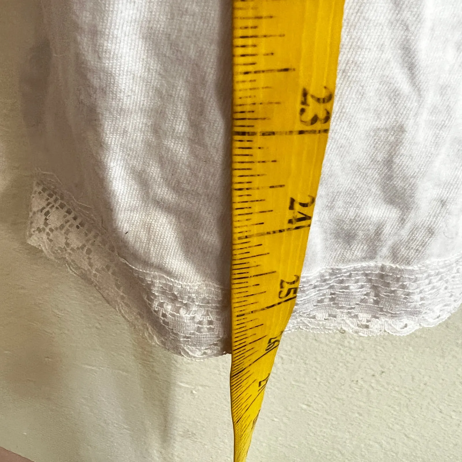 Vintage Lace Trim Tank Top Coquette Balletcore Y2K Bridal Soft Girl White XS - Image 4