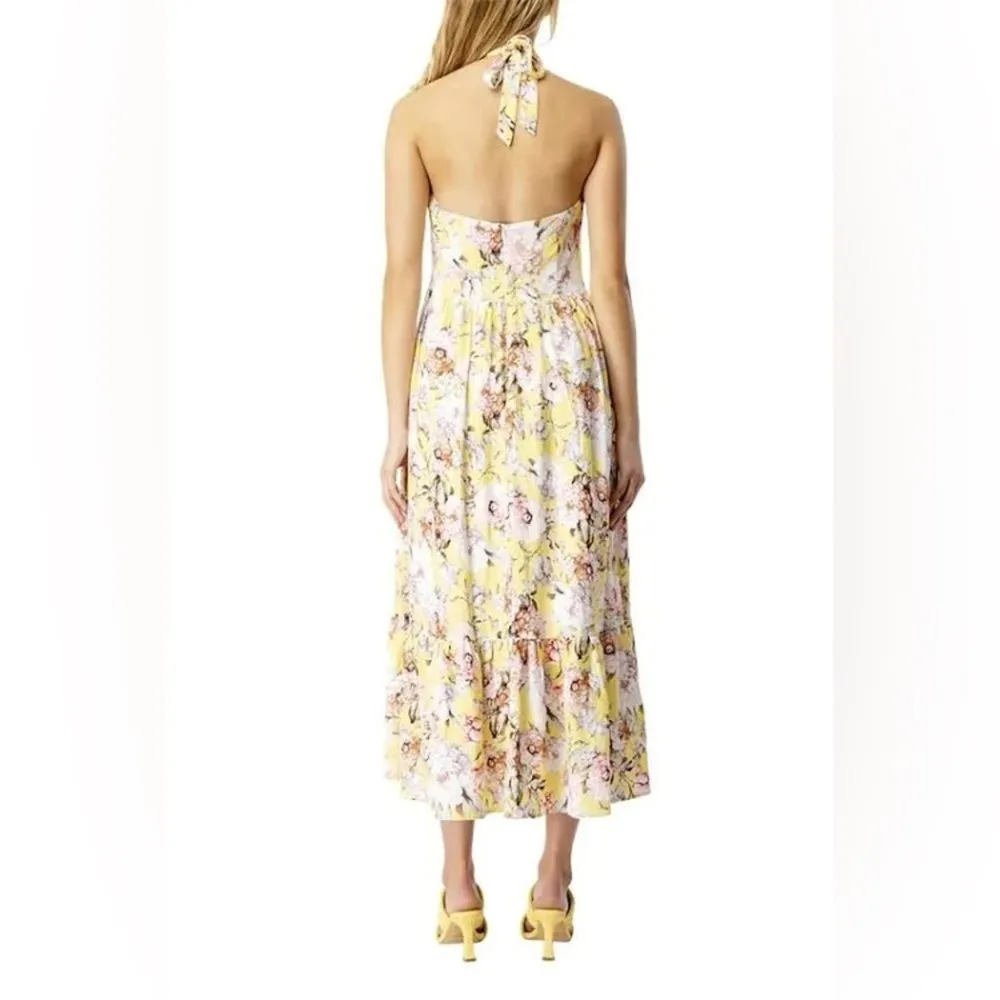 Bardot Women's Labella Floral Halter linen  Midi Dress size 4 (b28.12) - Image 2