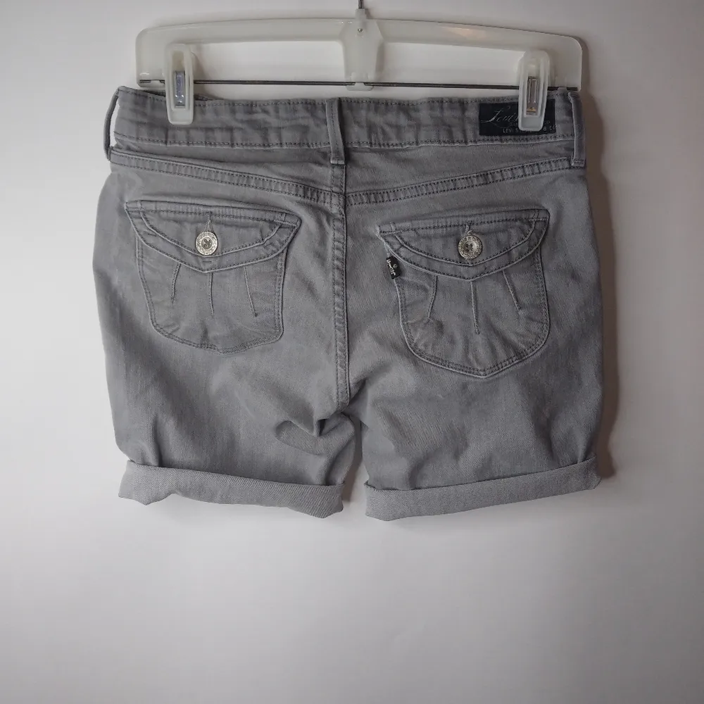 Levis 6 Gray Jeans Rivet Flap Pocket Shorts - Image 7