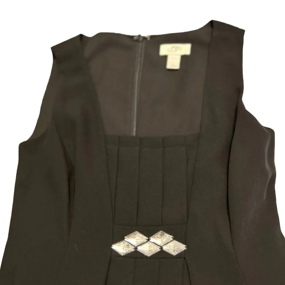 Ann Taylor Loft Black Cocktail Dress with Crystal Embellishments - Image 6