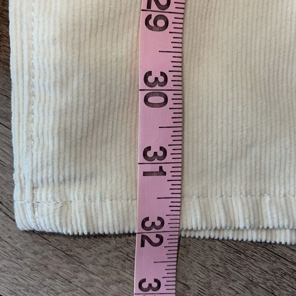 DL1961 Womens Hepburn Wide Leg High Rise Vintage Corduroy Pants Cream Sz‎ 32 NWT - Image 14