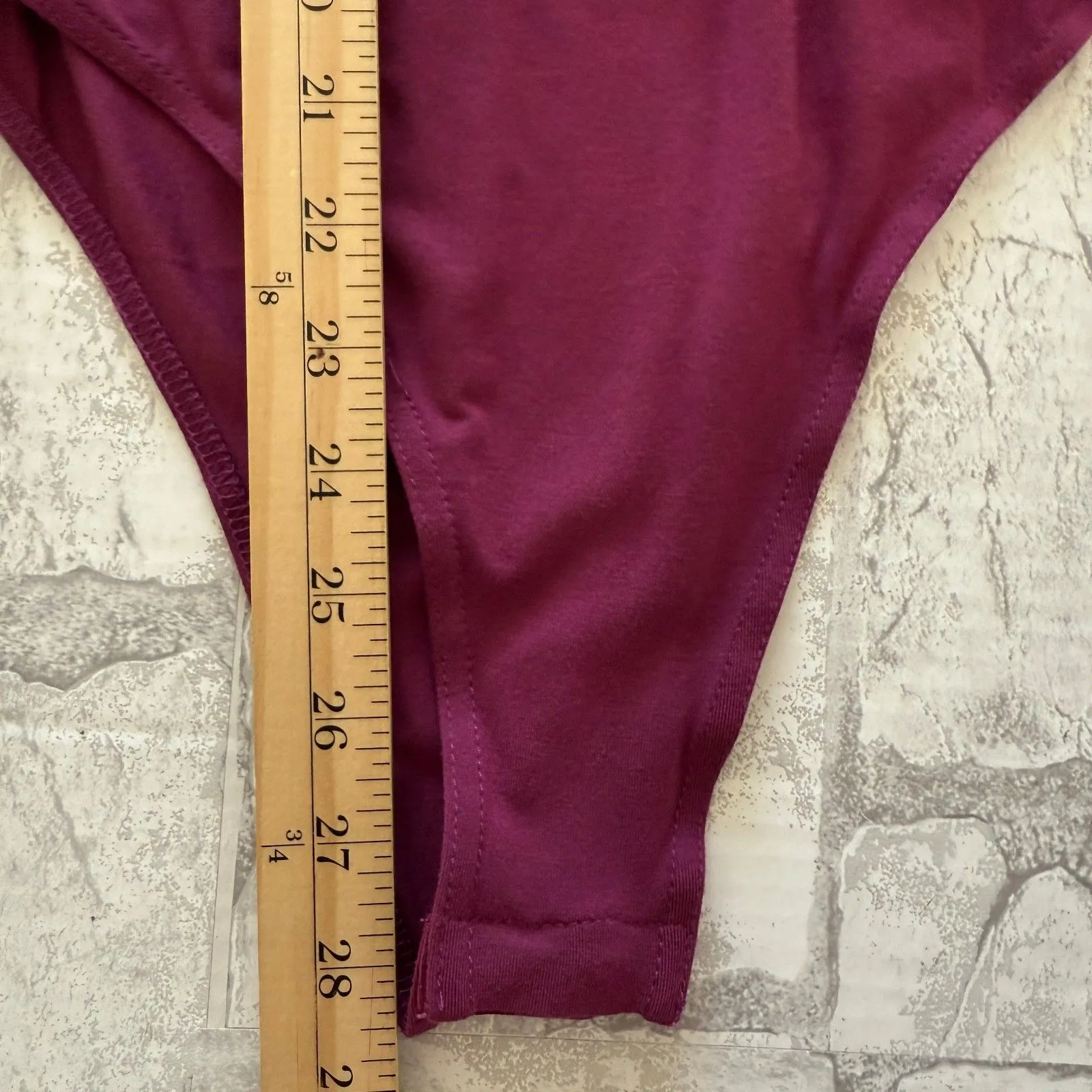 Lulus Love Interest Magenta Satin Surplice Long Sleeve Glam Night Out Bodysuit S - Image 9