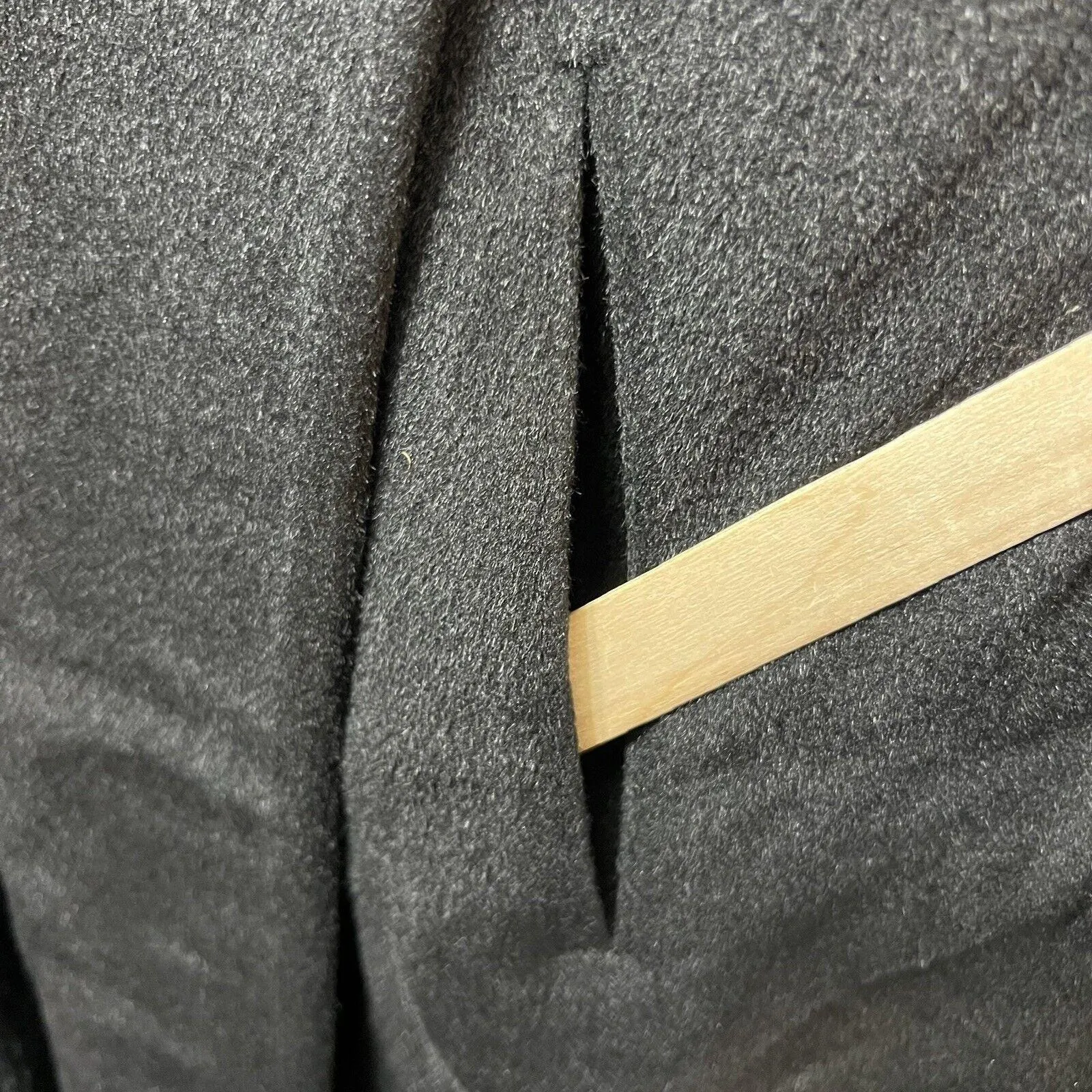 Vintage Rothmoor Coat Black Wool‎ 40s 50s Mid Century Union Made A Line Overcoat Size undefined - Image 6