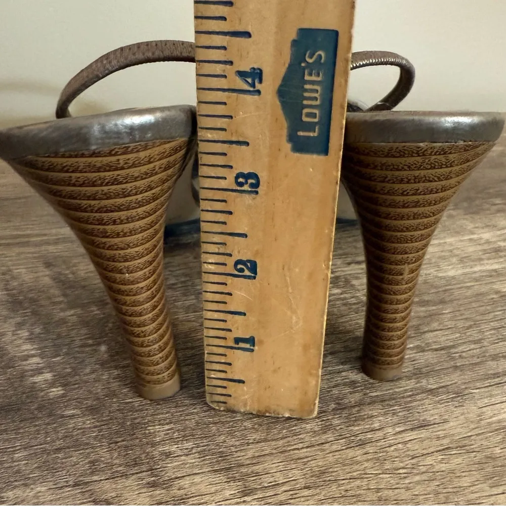 Maripe Leather Heels Shoes Mother of Pearl Abalone Shell Detail Women’s Size 9 - Image 9