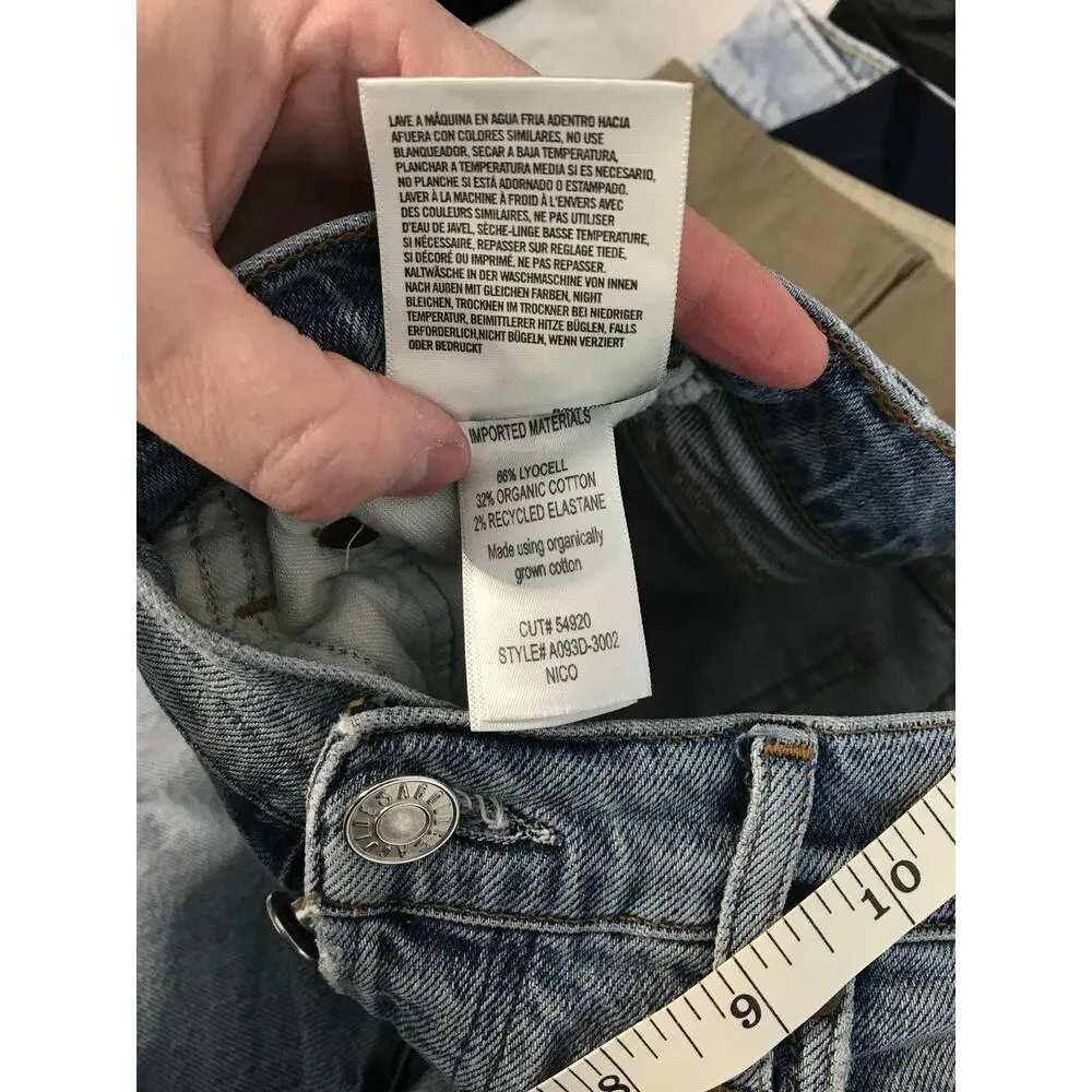 Agolde Nico high rise slim jeans lighter wash with raw hems women’s size 25 - Image 9