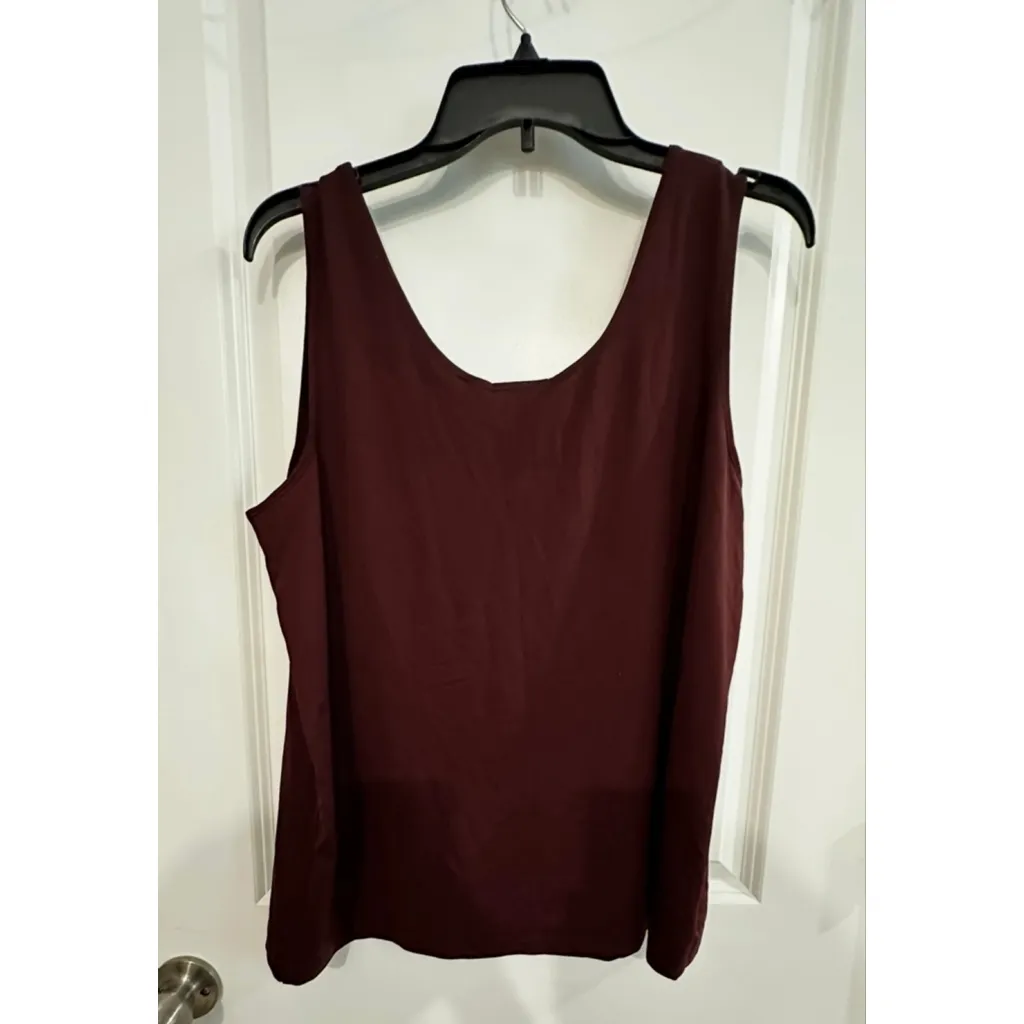 Chico's Burgundy Tank Top Size L - Image 2