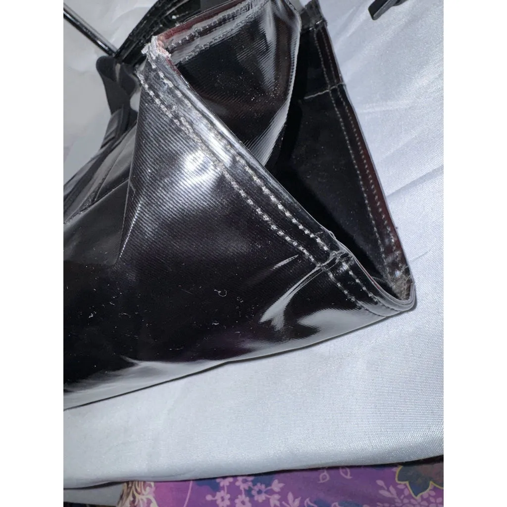 TORY BURCH Ella Medium Tote Patent Leather Black - Image 7