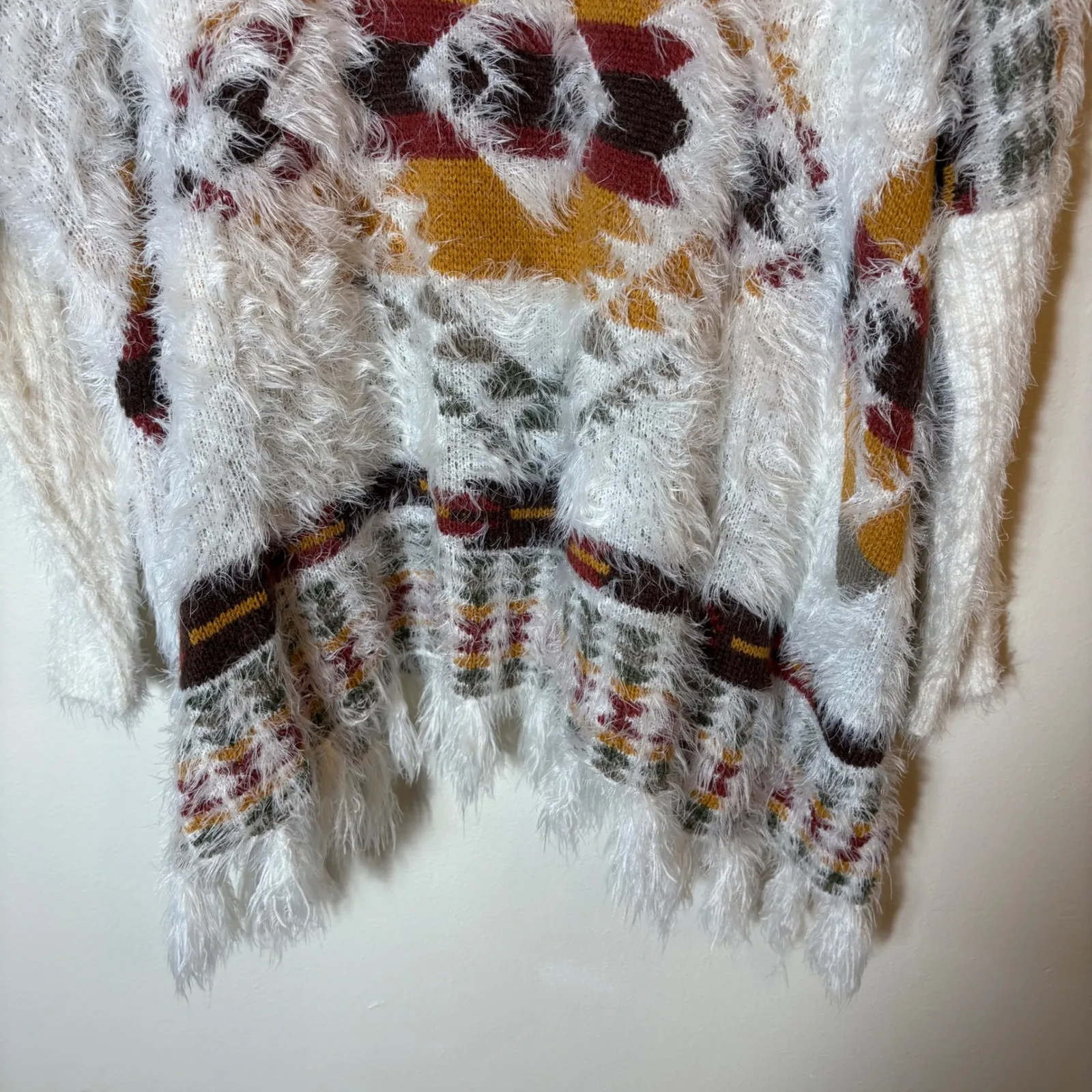 Altar'd State‎ Fuzzy Knit Pullover Tunic Sweater Aztec Bohemian Small/Medium - Image 3