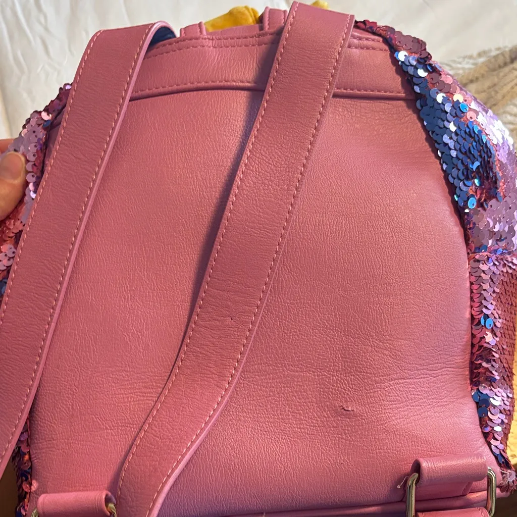 Disney Loungelfy Make it Blue Blue, Pinn Sequin Backpack with Simba Plush - Image 3