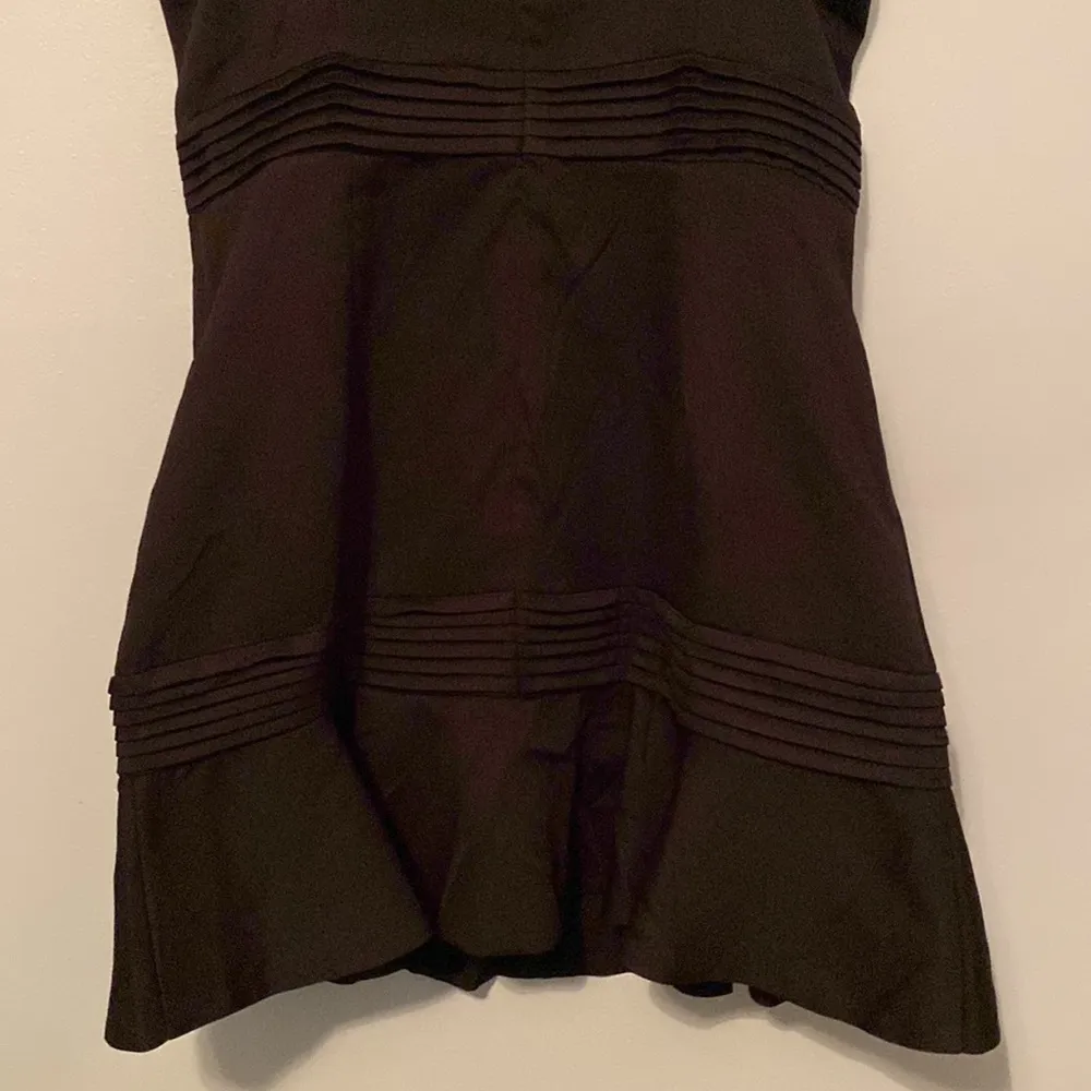 Black Strapless Zipper Back Flowy Bottom Sweetheart Mini Tube Dress - Image 11