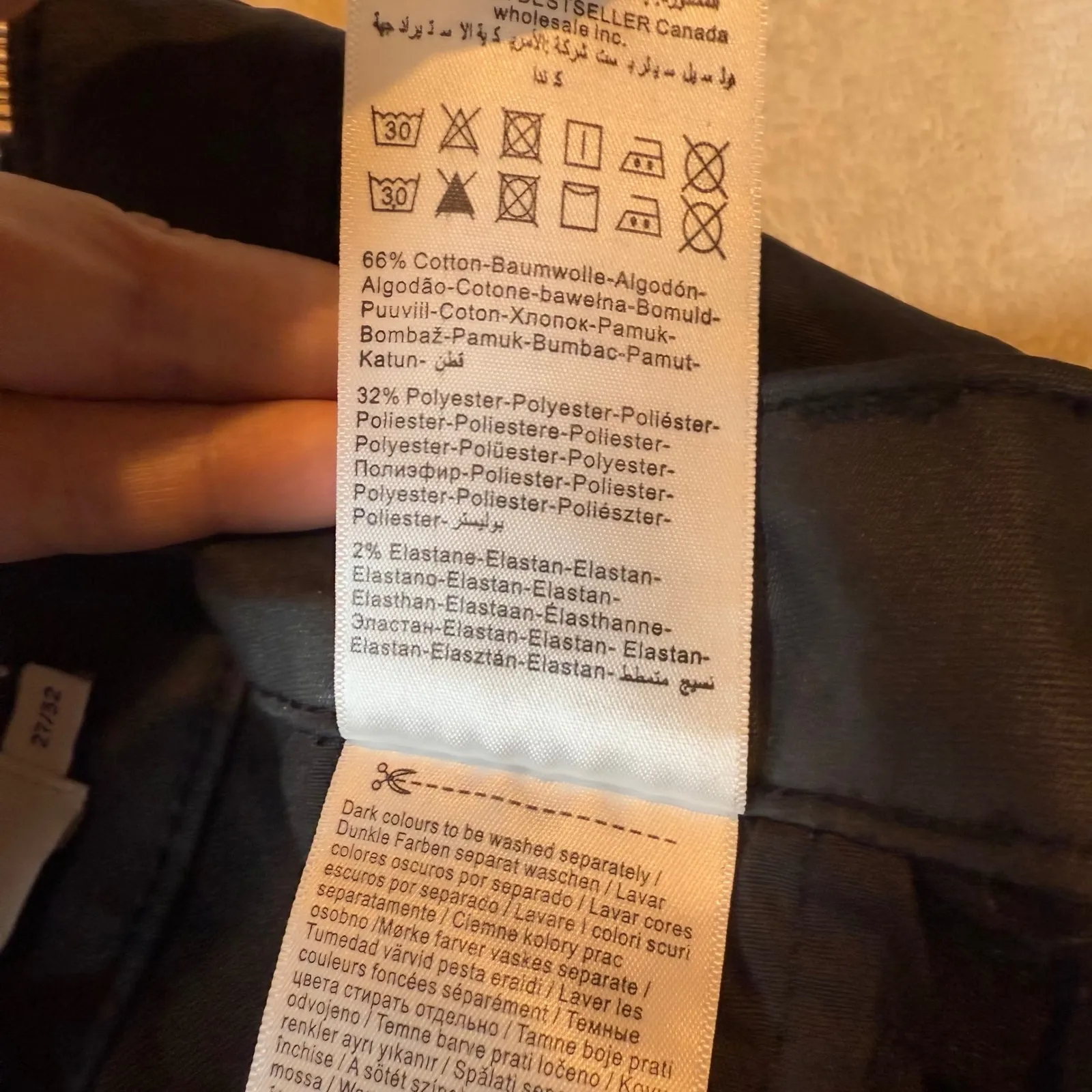 VERO MODA DENIM High Waisted Black Coated Skinny Jeans Size 27/32 Whimsygoth - Image 8