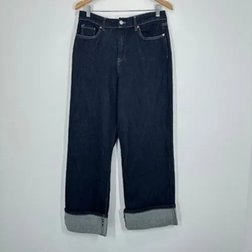 BLANKNYC Women's Franklin In Night Break Jean Dark Wash Wide Leg Cuffed Jean NWT Blue Size 30 - Image 3