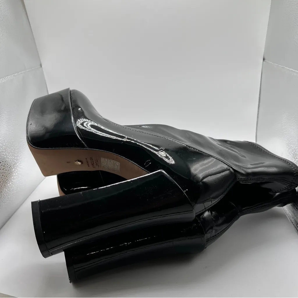 Stuart Weitzman High-Shine Platform Boots - Black size 6 damaged - Image 13